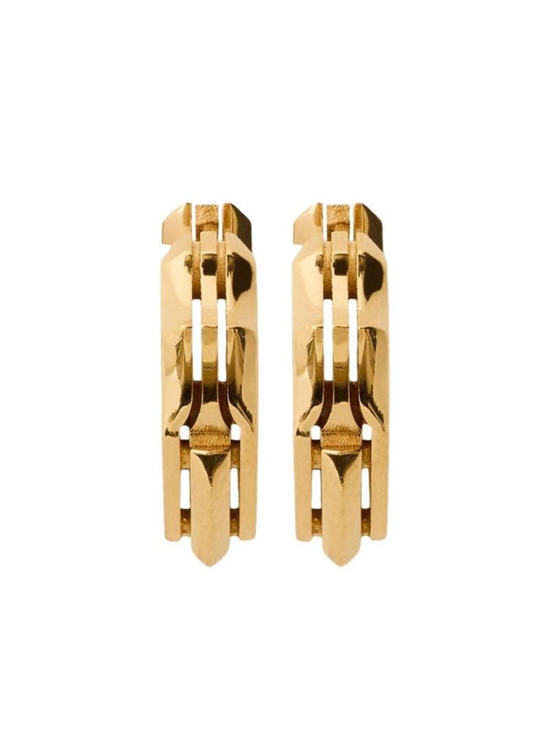 shield-shaped sterling-silver earrings 1