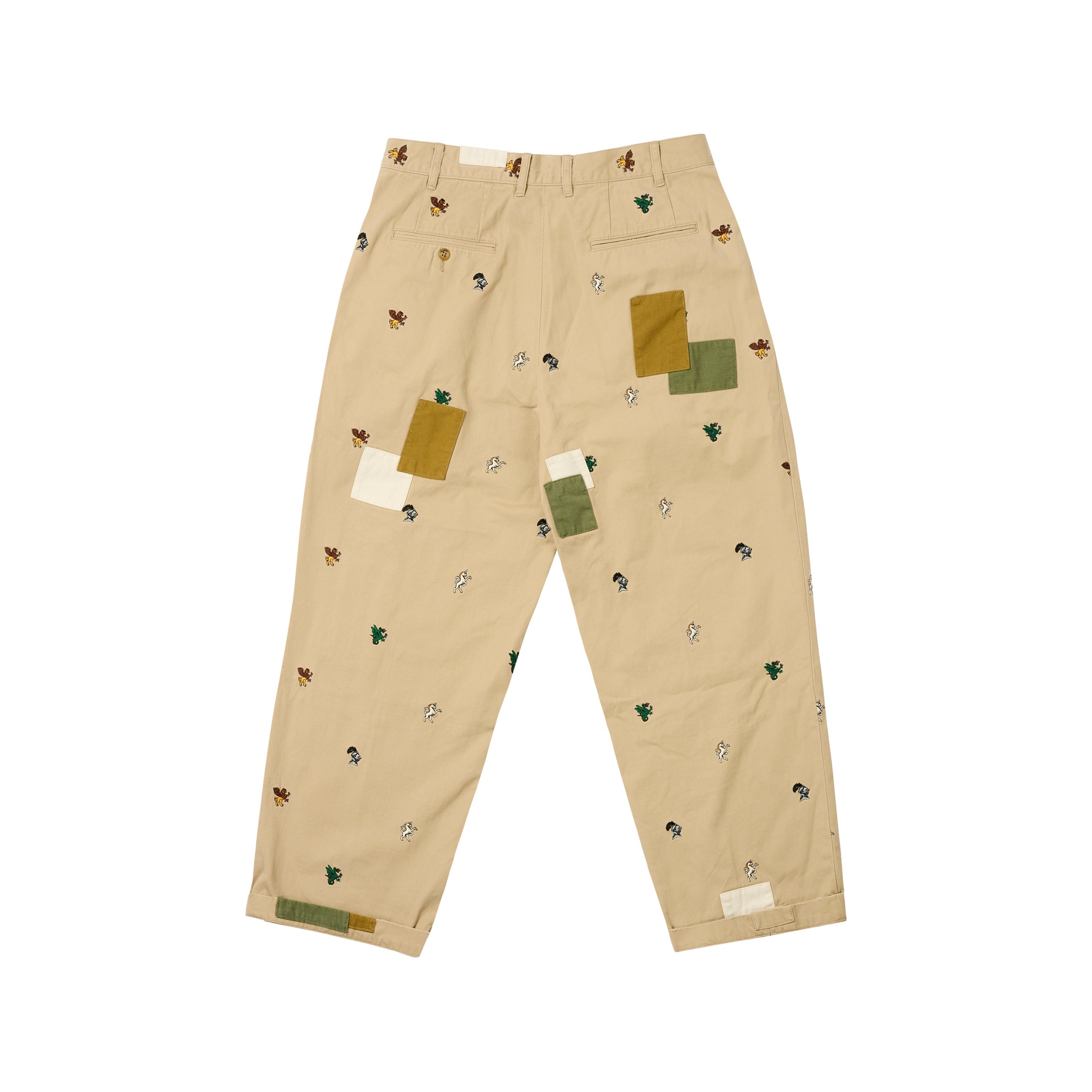 PALACE BEAMS PLUS PLEATED TROUSERS TWILL BEIGE - 2