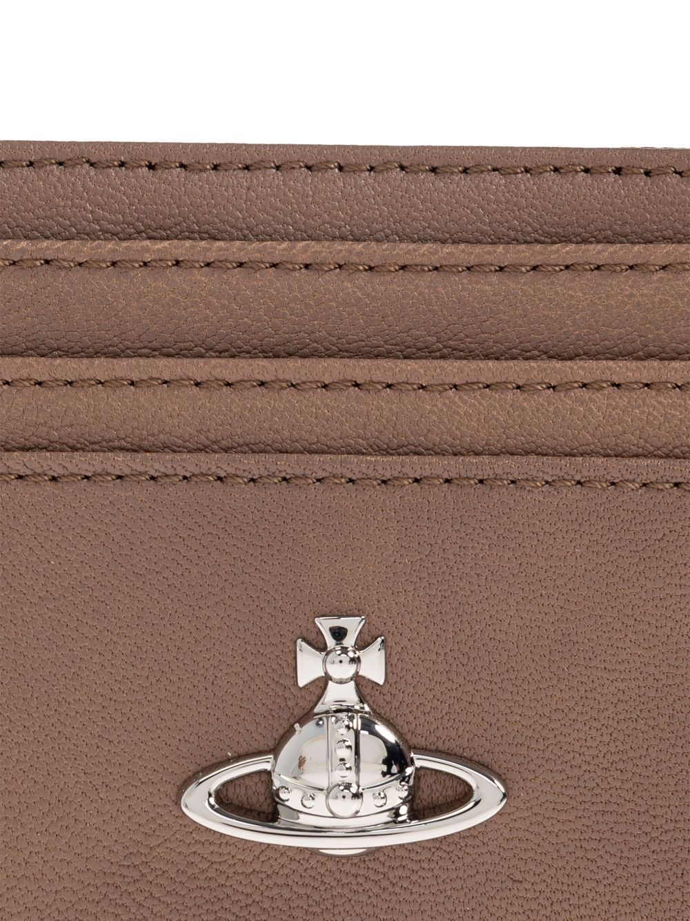 Orb-embellished leather card holder - 4