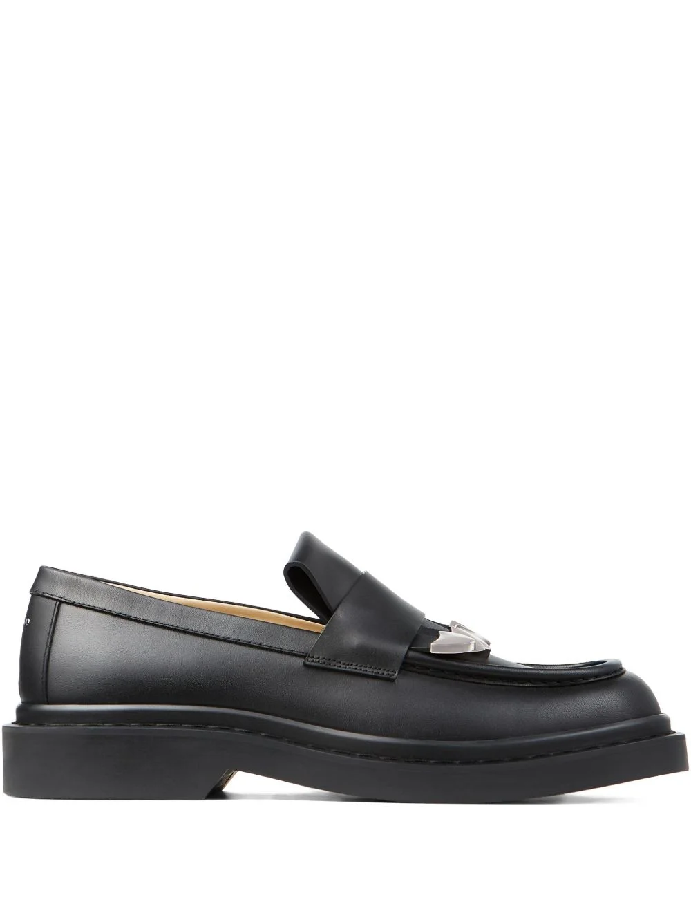 Buff tassel-embellished leather loafers - 1