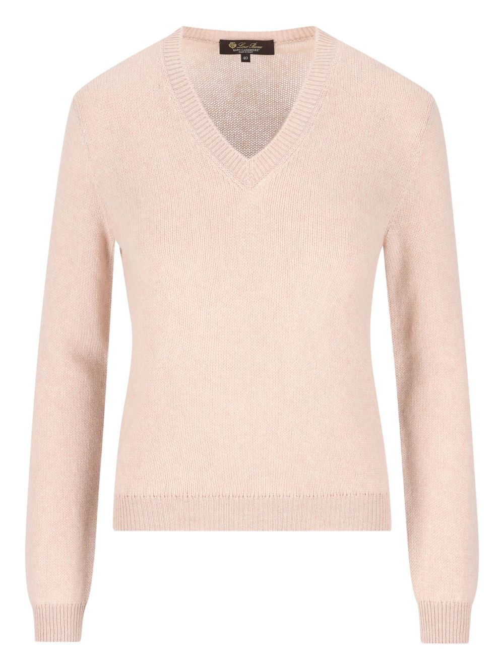 V-neck cashmere sweater - 1