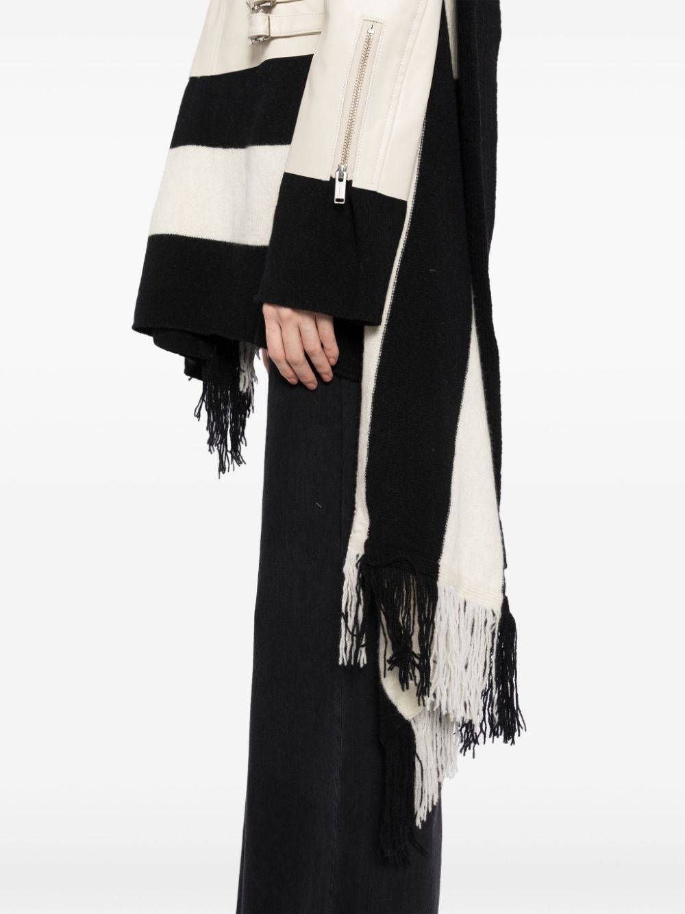 layered biker jacket - 5