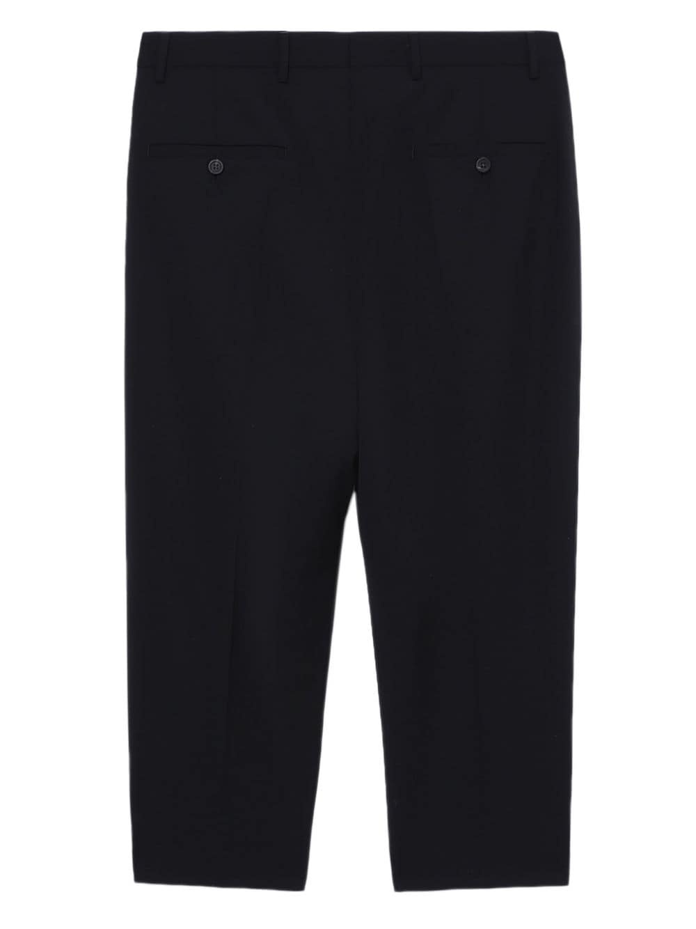 cropped-leg wool trousers - 6