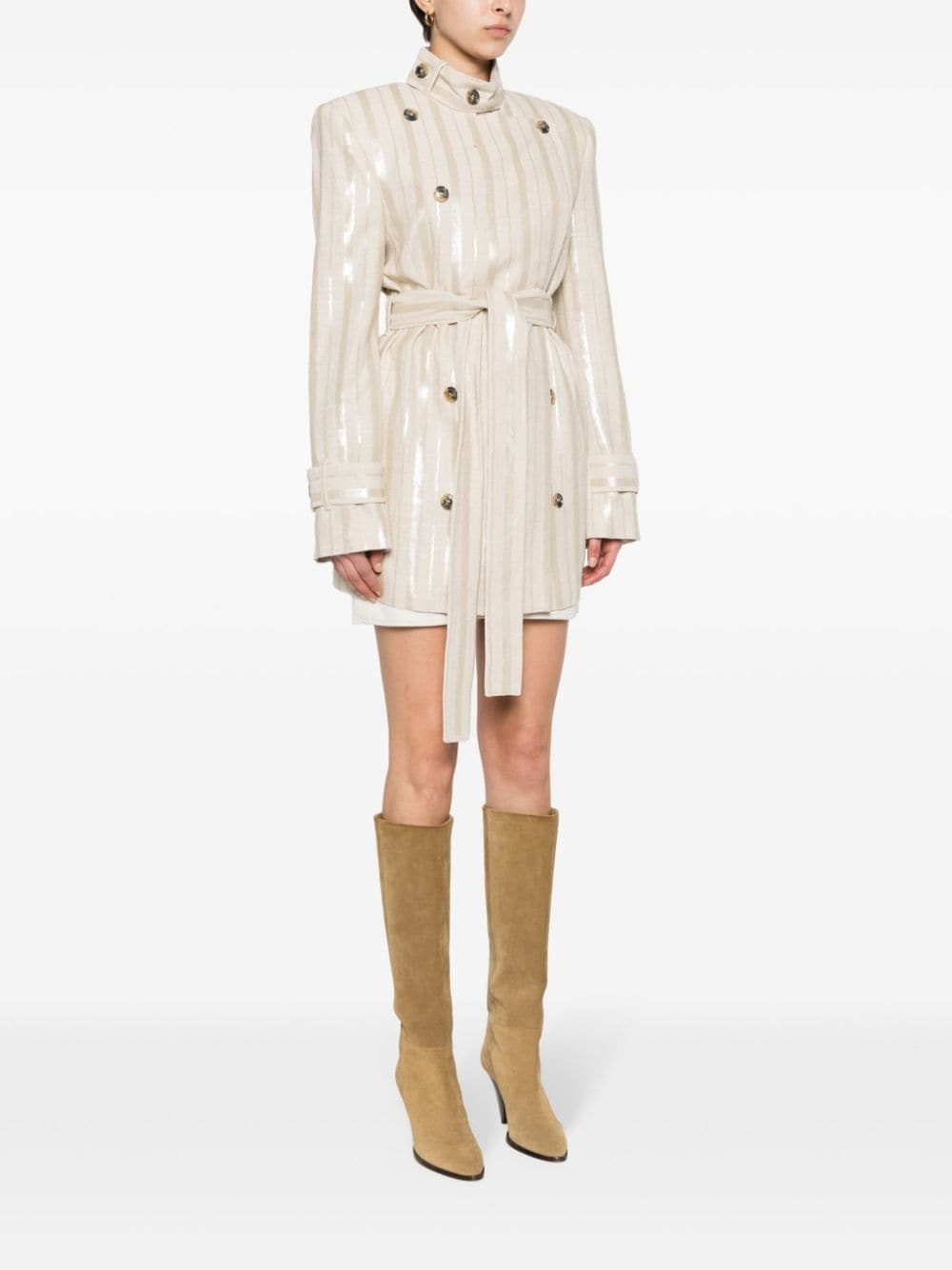Stockholm sequin striped coat - 3