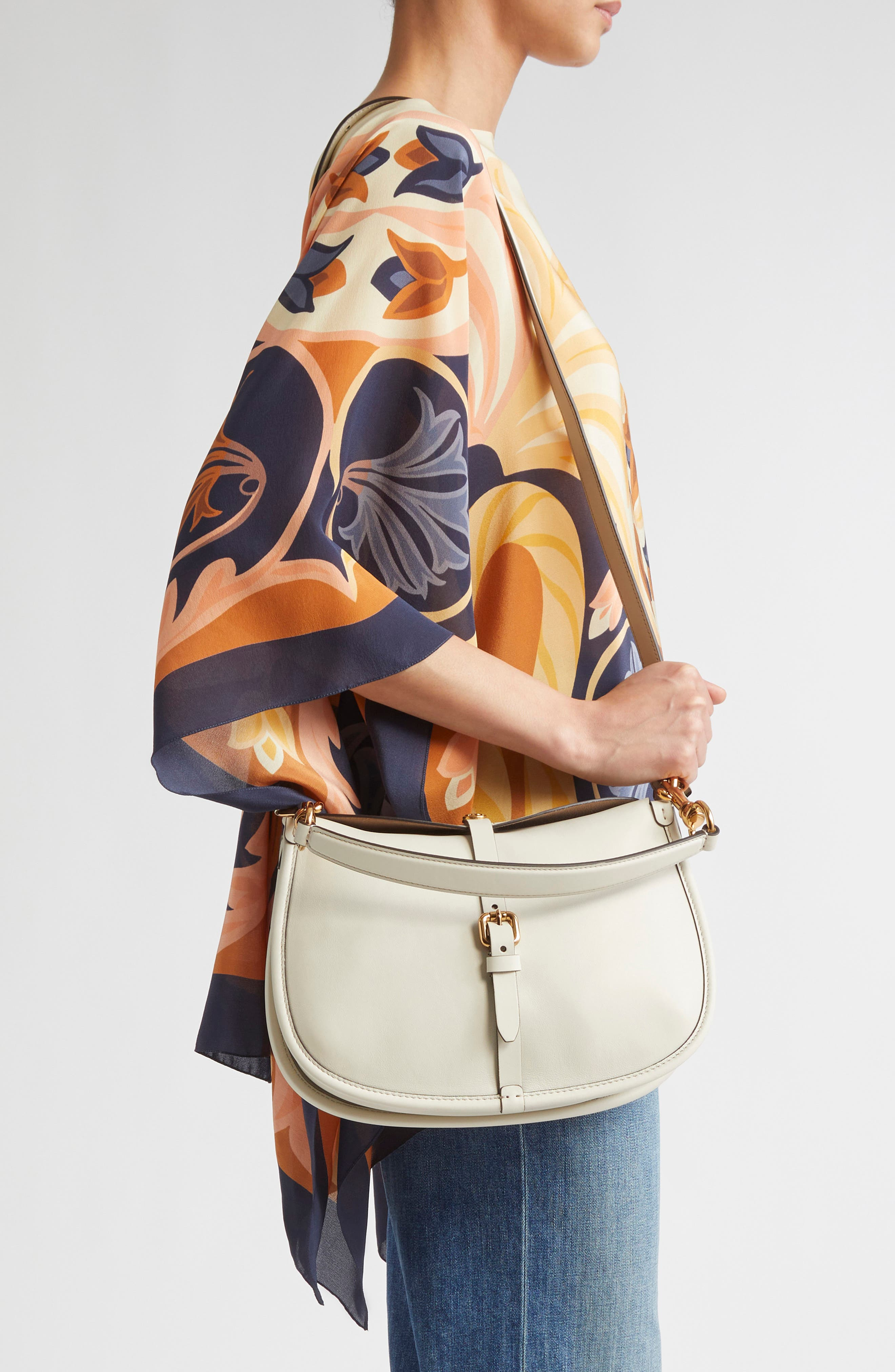 Etro Leather Hobo Bag in W1889 Milk White at Nordstrom - 2