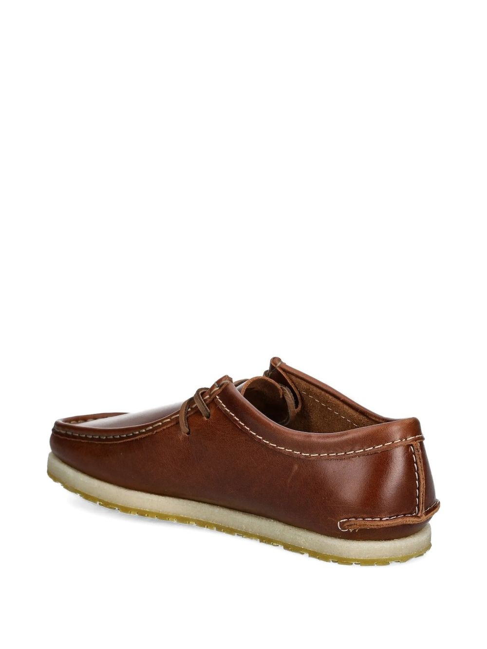 leather lace-up loafers - 5