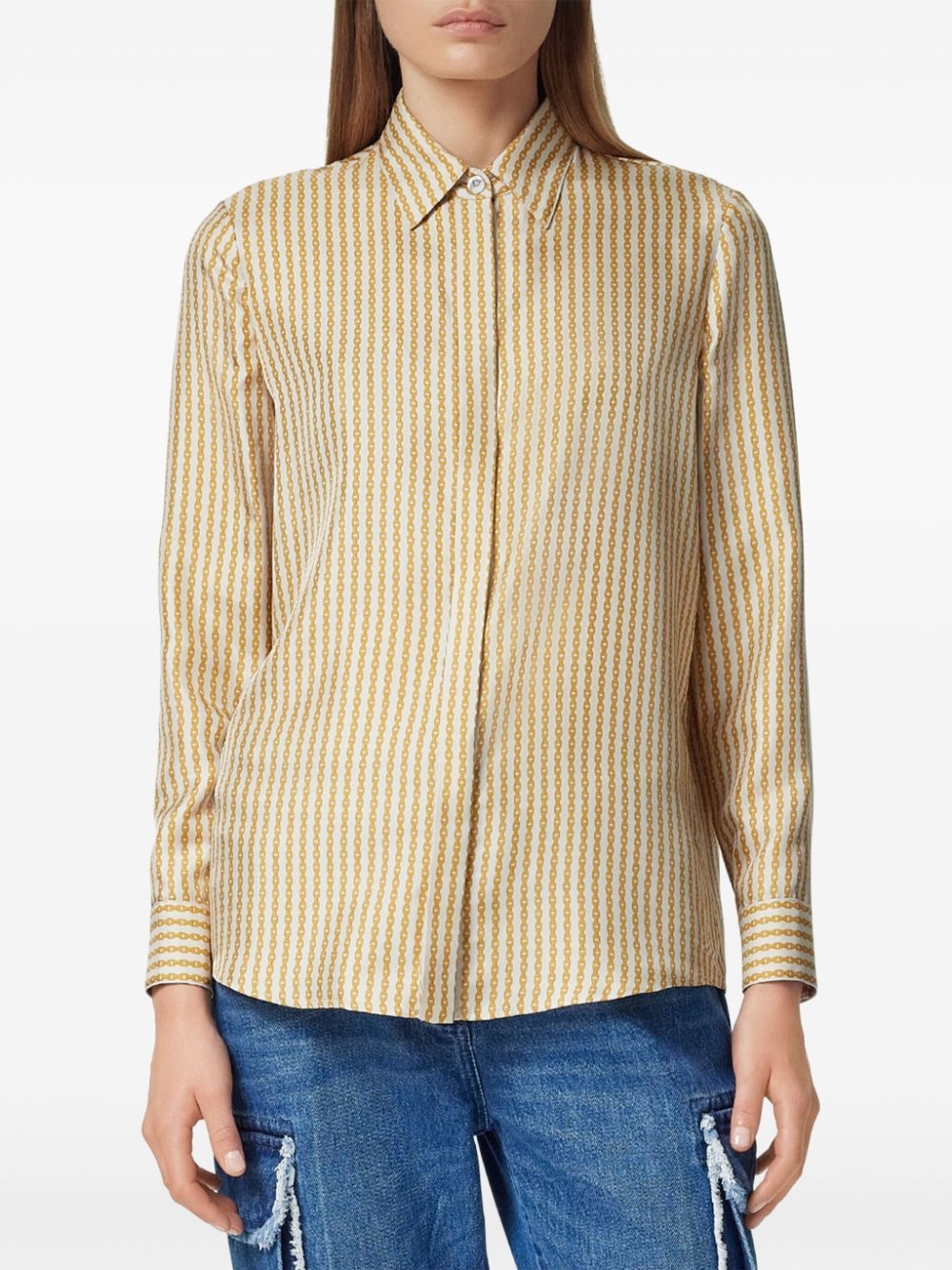 chain-print shirt - 2