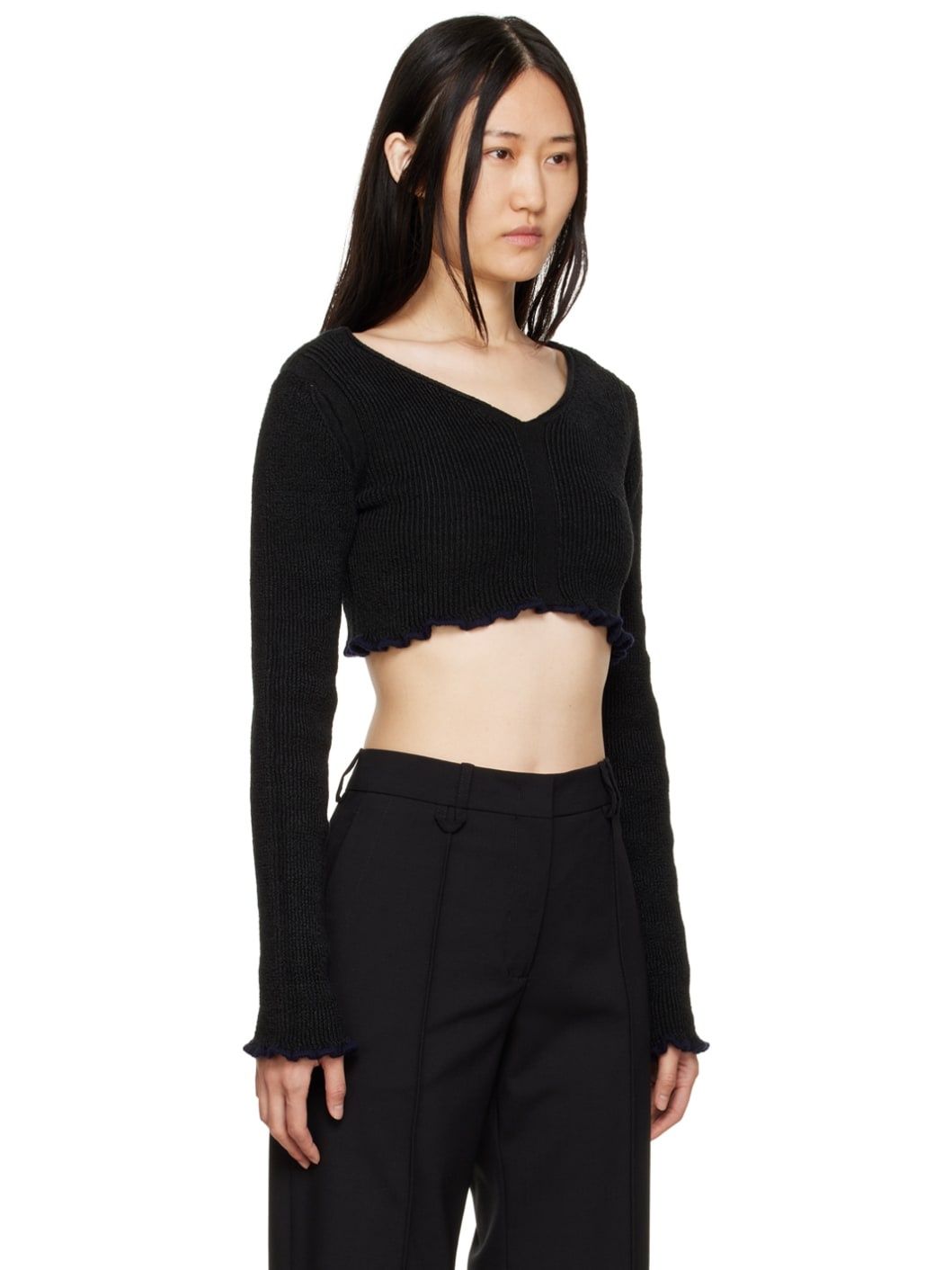 Black & Navy 'La Maille Santon' Sweater - 2