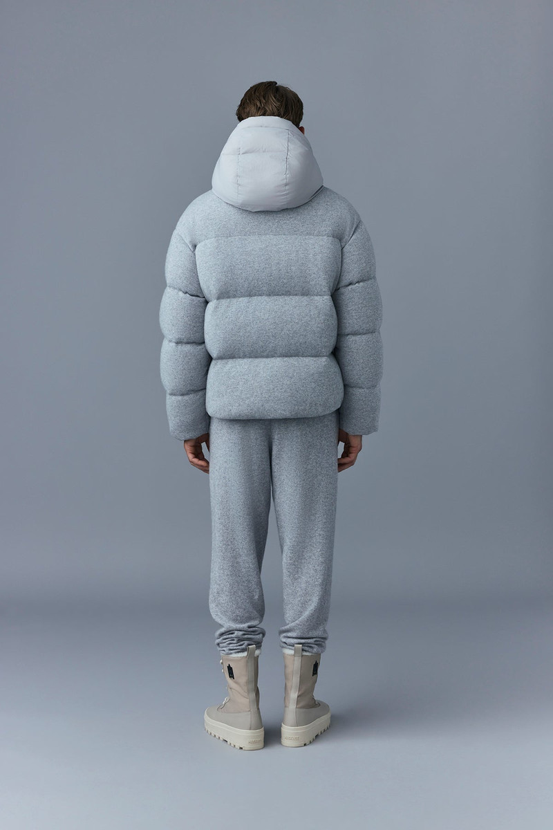 STEVEN Medium down jacket with cashmere blend shell 4