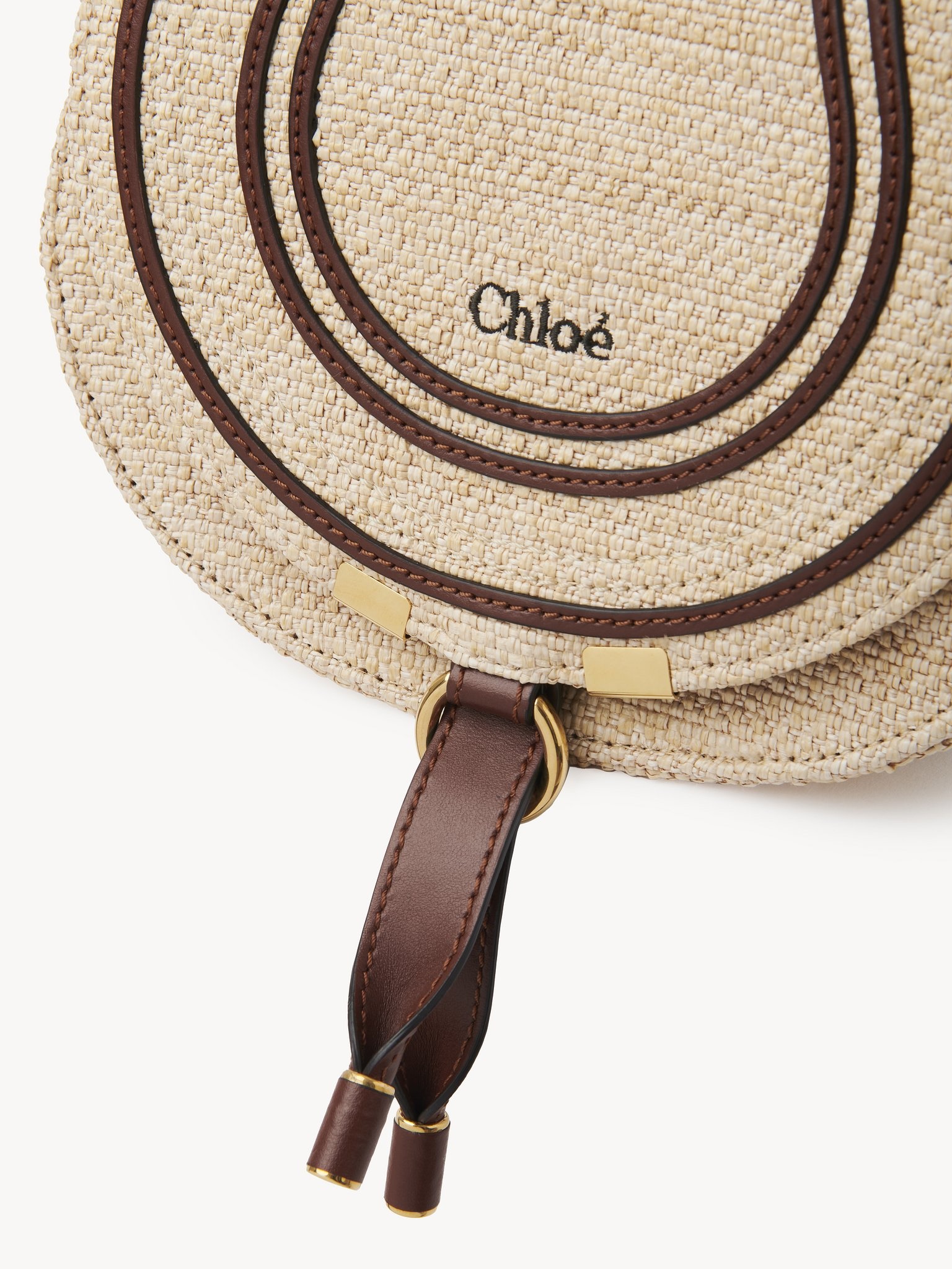 SMALL MARCIE SADDLE BAG IN RAFFIA-EFFECT FIBERS - 6
