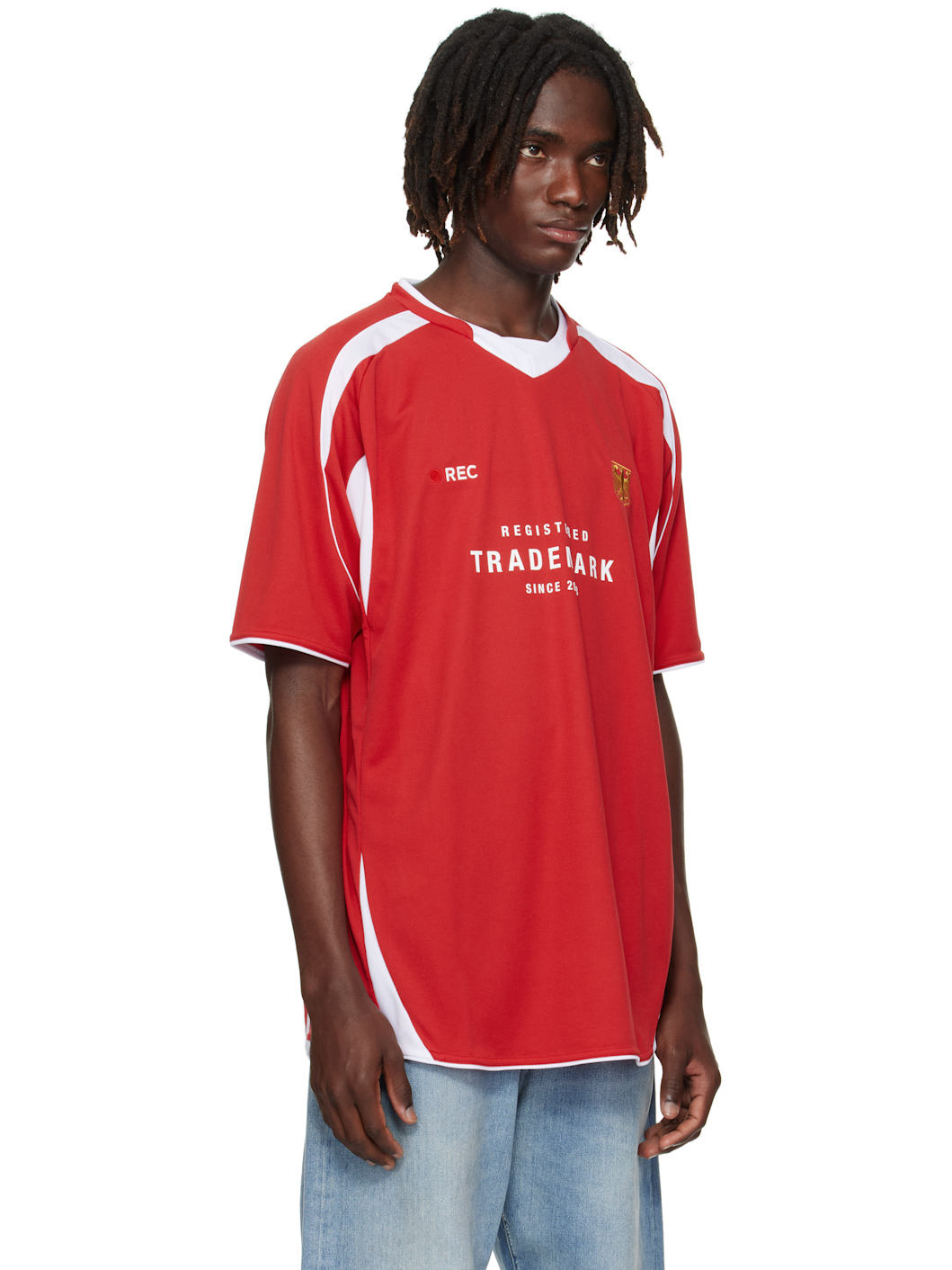 Red 'Trademark' Football Jersey - 2
