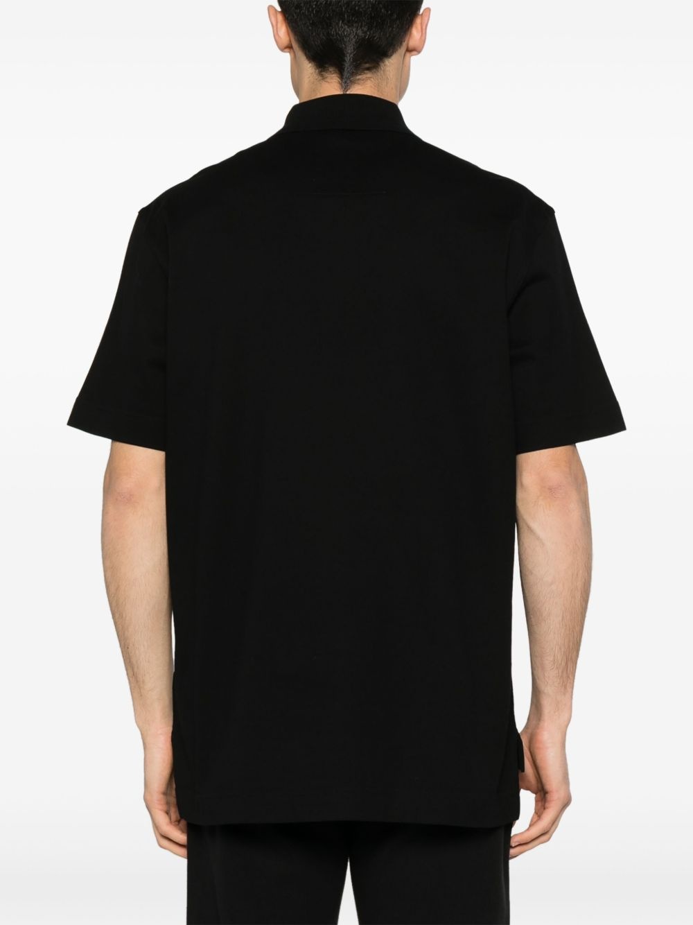 logo-embroidered cotton polo shirt - 3