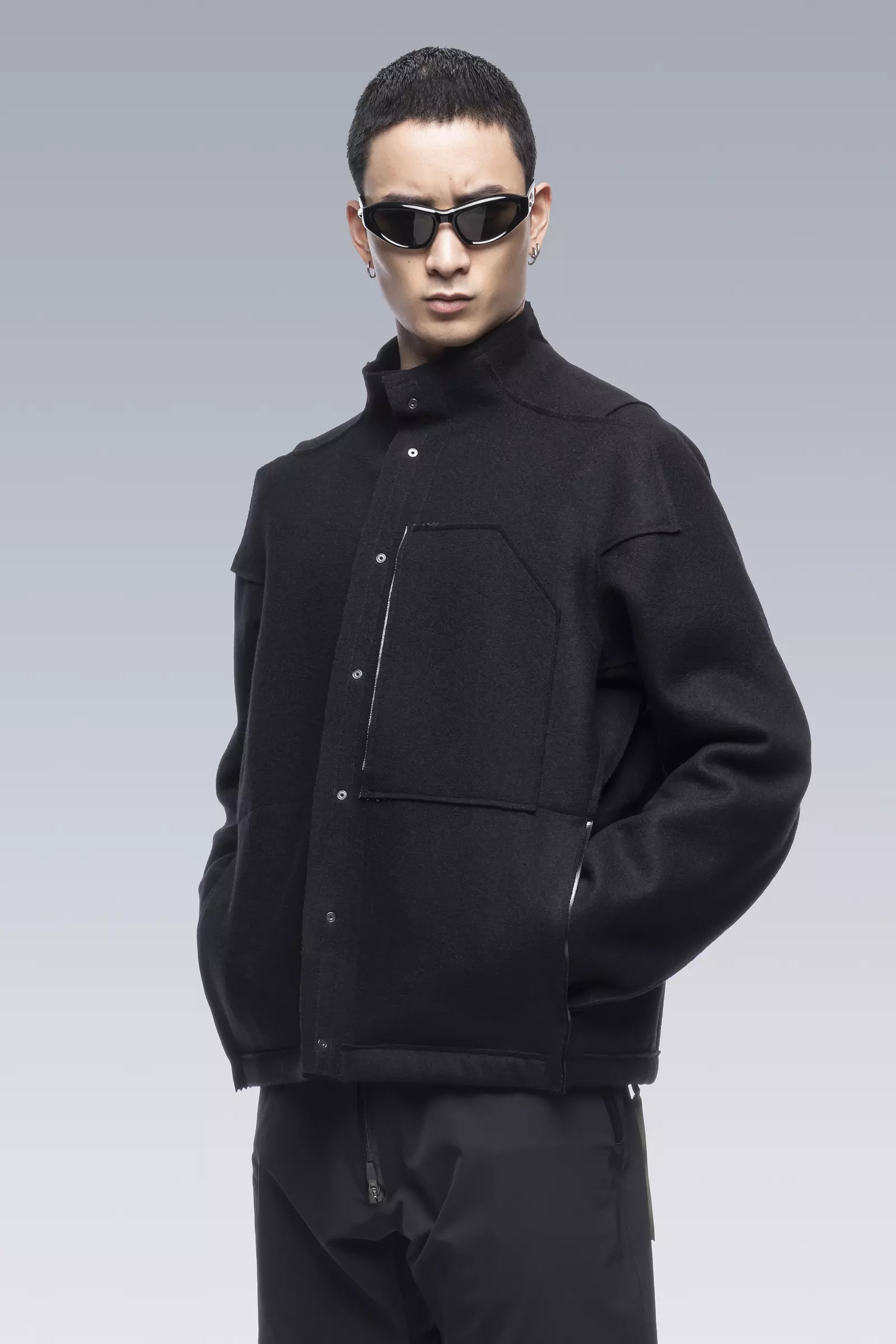 J70-BU Burel® Wool Jacket Black - 10