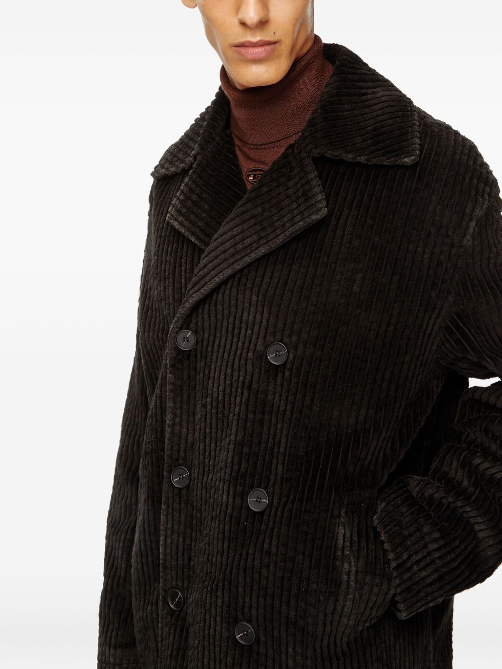Otis corduroy double-breasted coat - 5