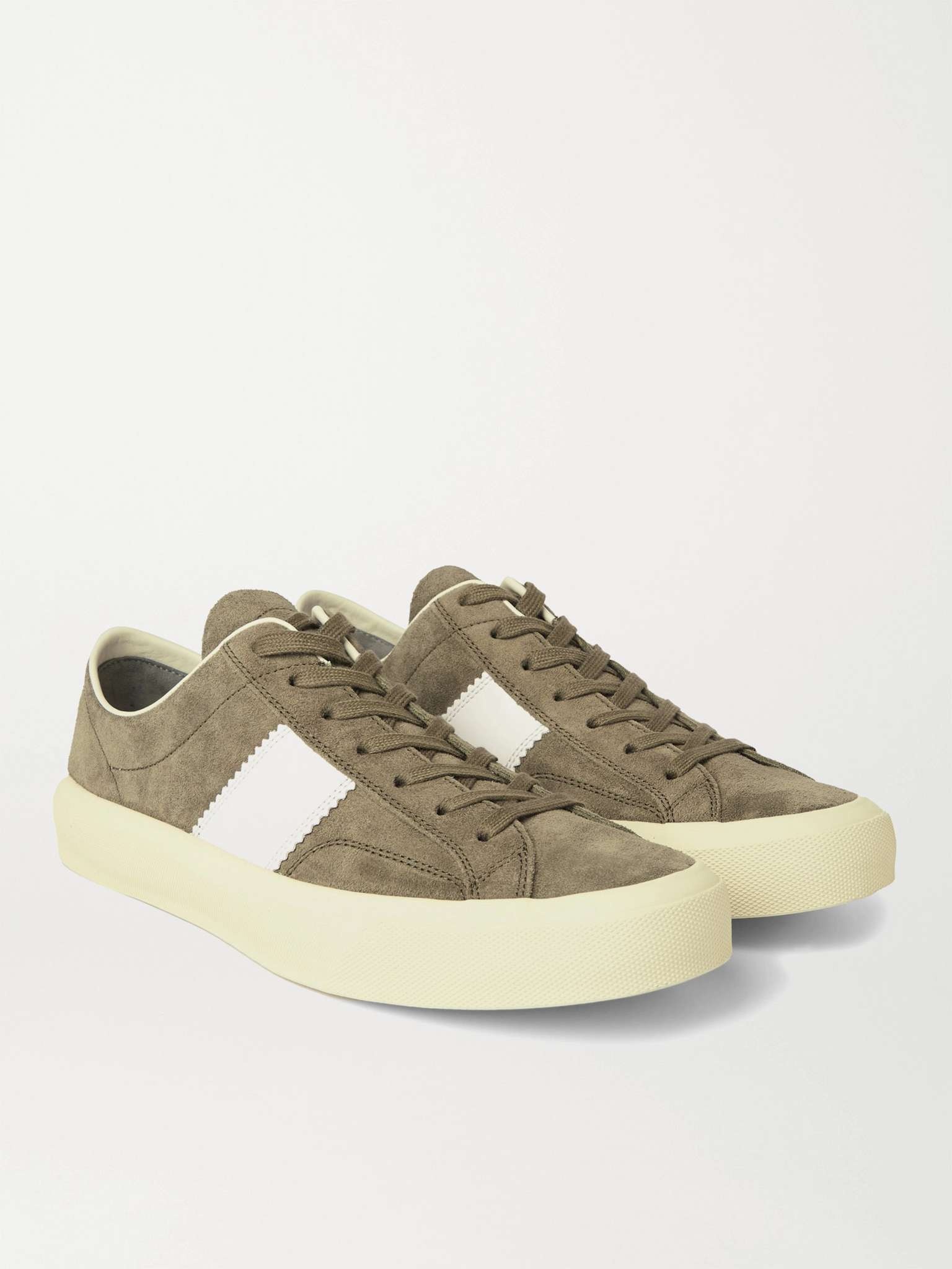 Cambridge Leather-Trimmed Suede Sneakers - 4