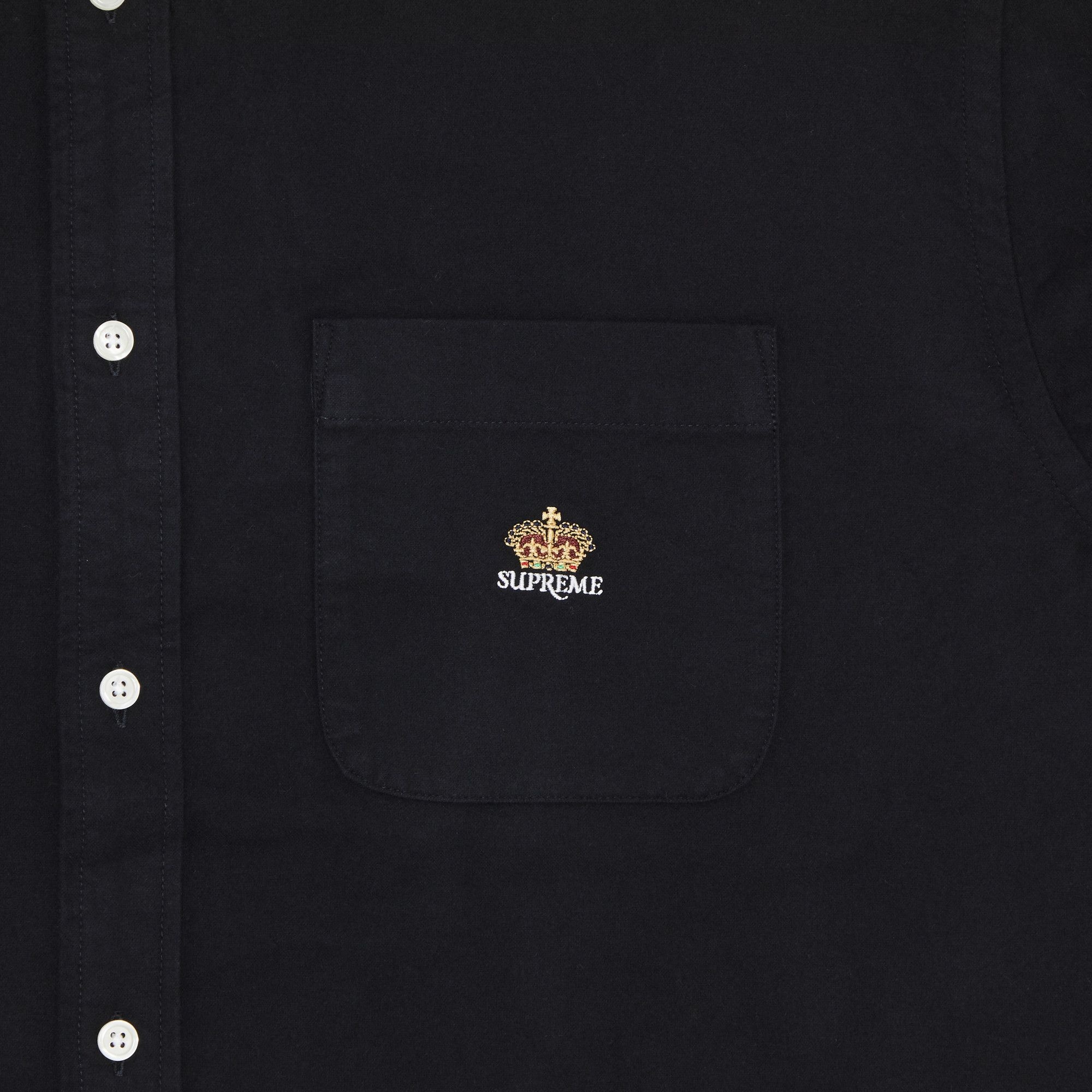 Supreme Loose Fit Flannel Oxford Shirt 'Black' - 3
