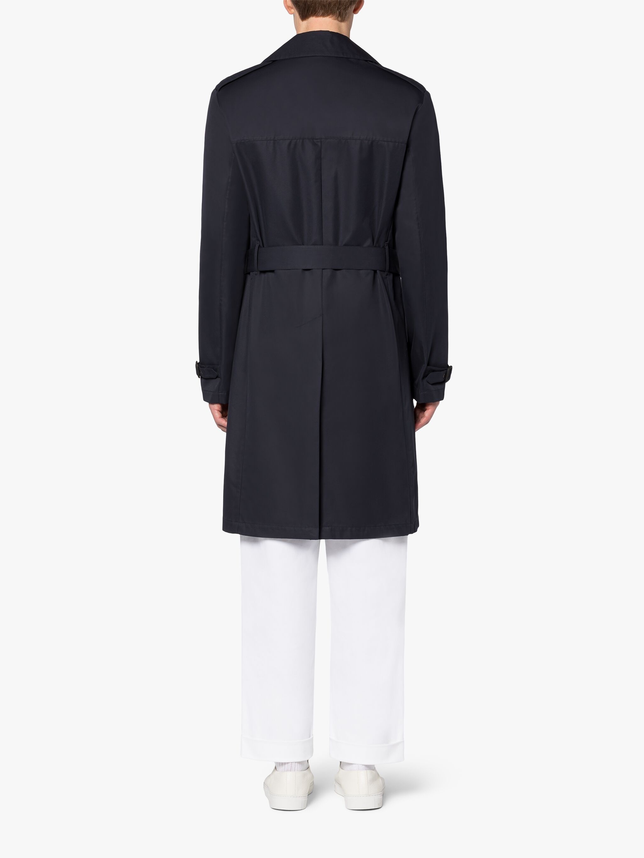 ST ANDREWS NAVY COTTON TRENCH COAT - 3