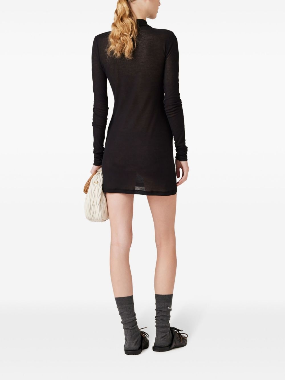 ribbed-knit mini dress - 3
