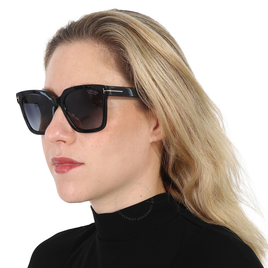 Tom Ford Selby Polarized Smoke Square Ladies Sunglasses FT0952 01D 55 - 2