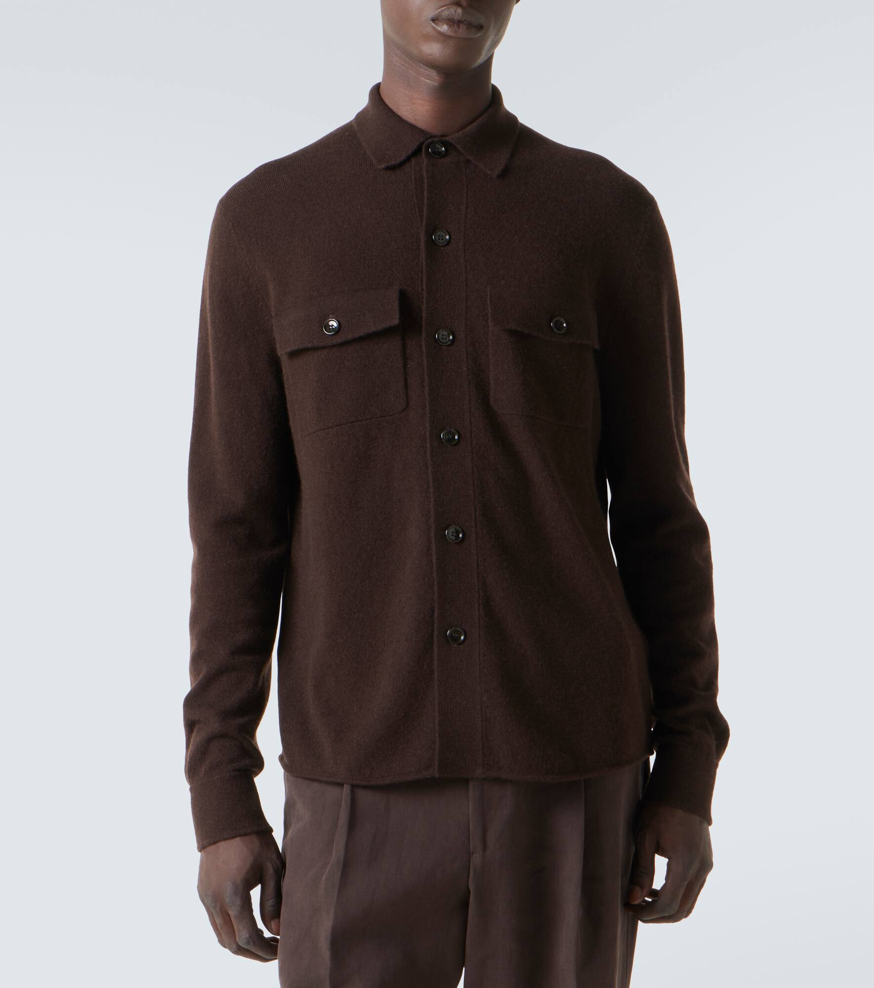 Wool and cashmere overshirt - 3