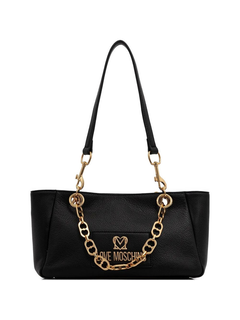 chain logo-plaque tote bag 1