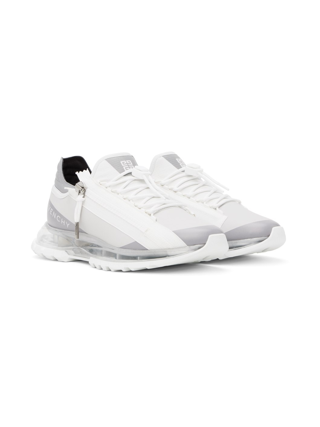 Gray & White Spectre Zip Faux-Leather Sneakers - 4