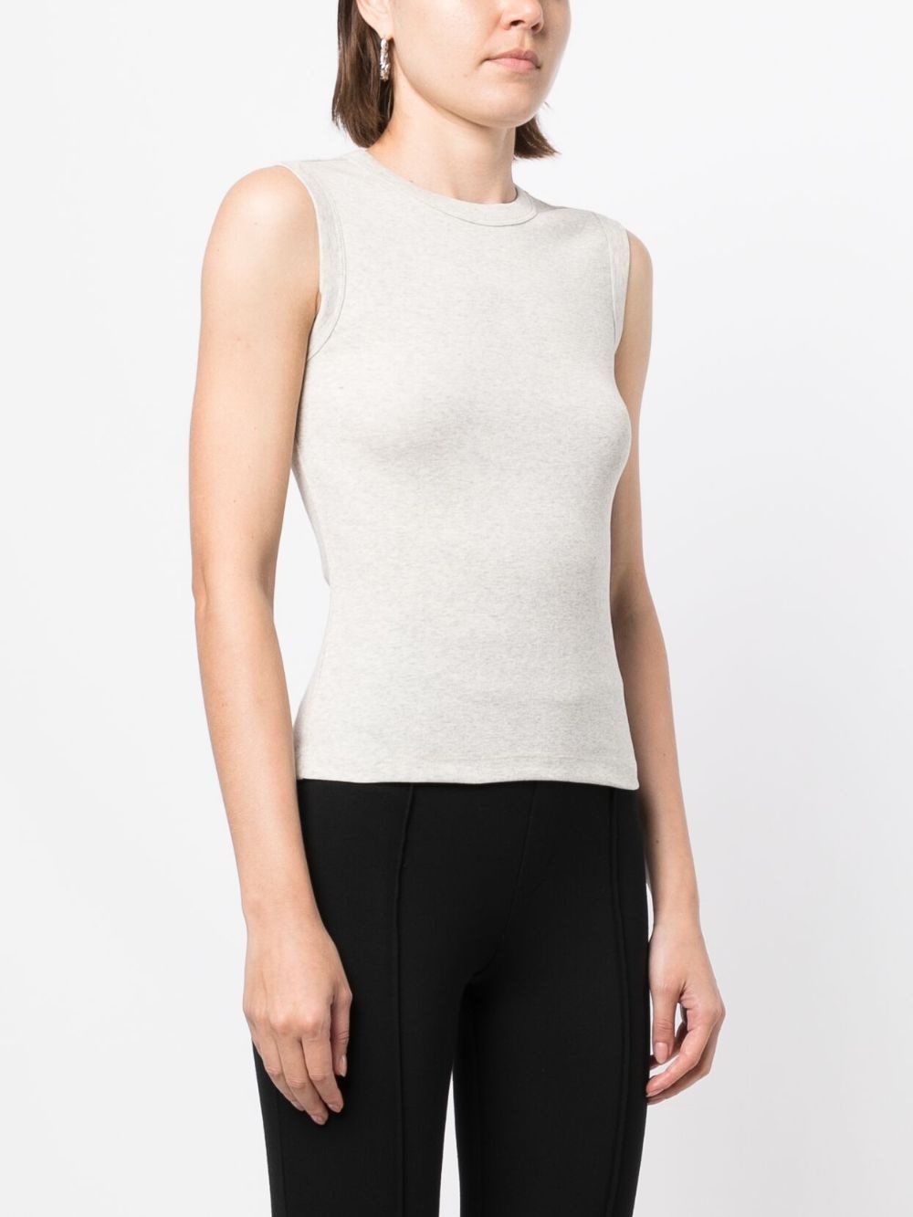 round-neck cotton tank top - 3