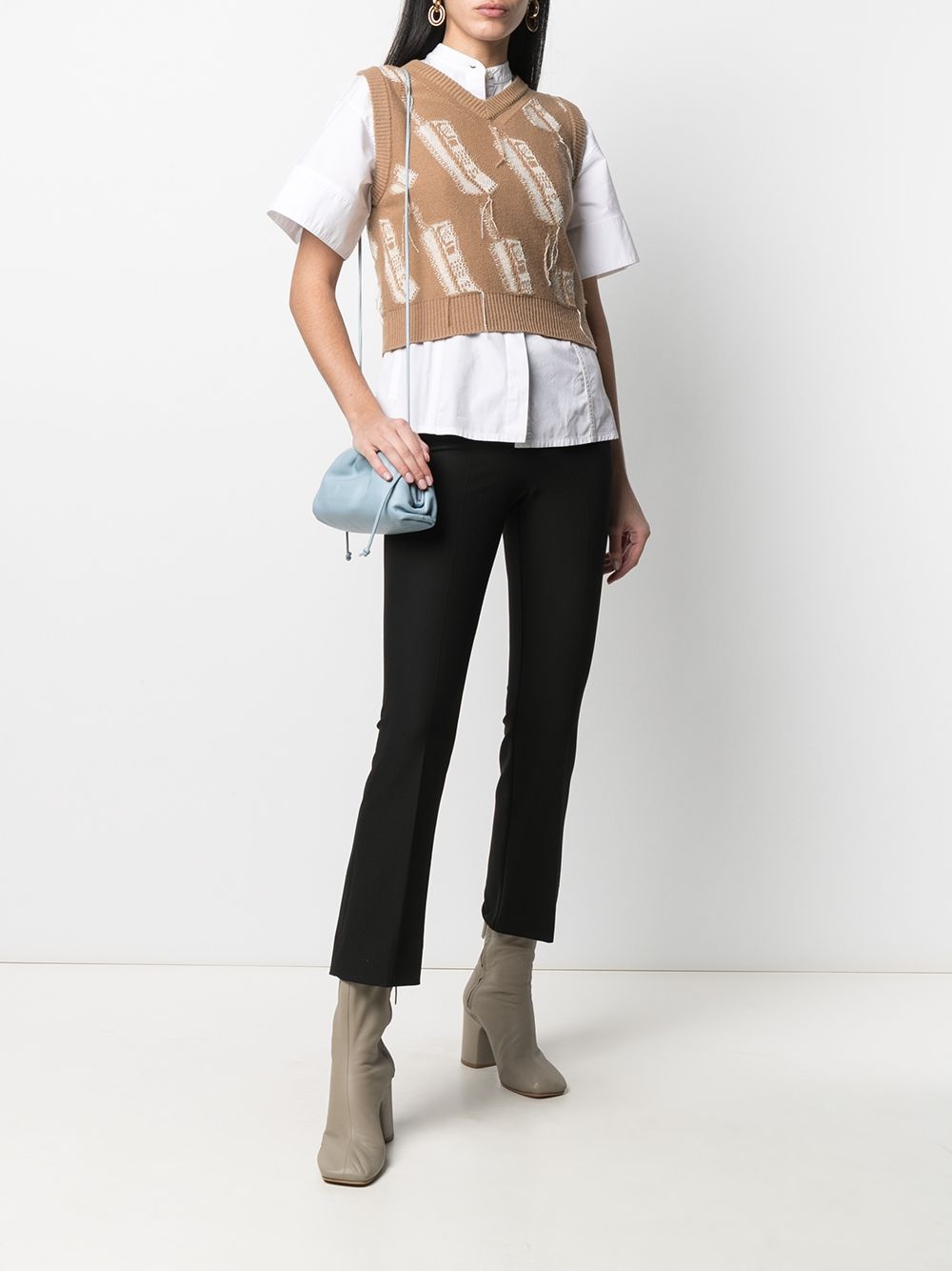 cropped straight-leg trousers - 2