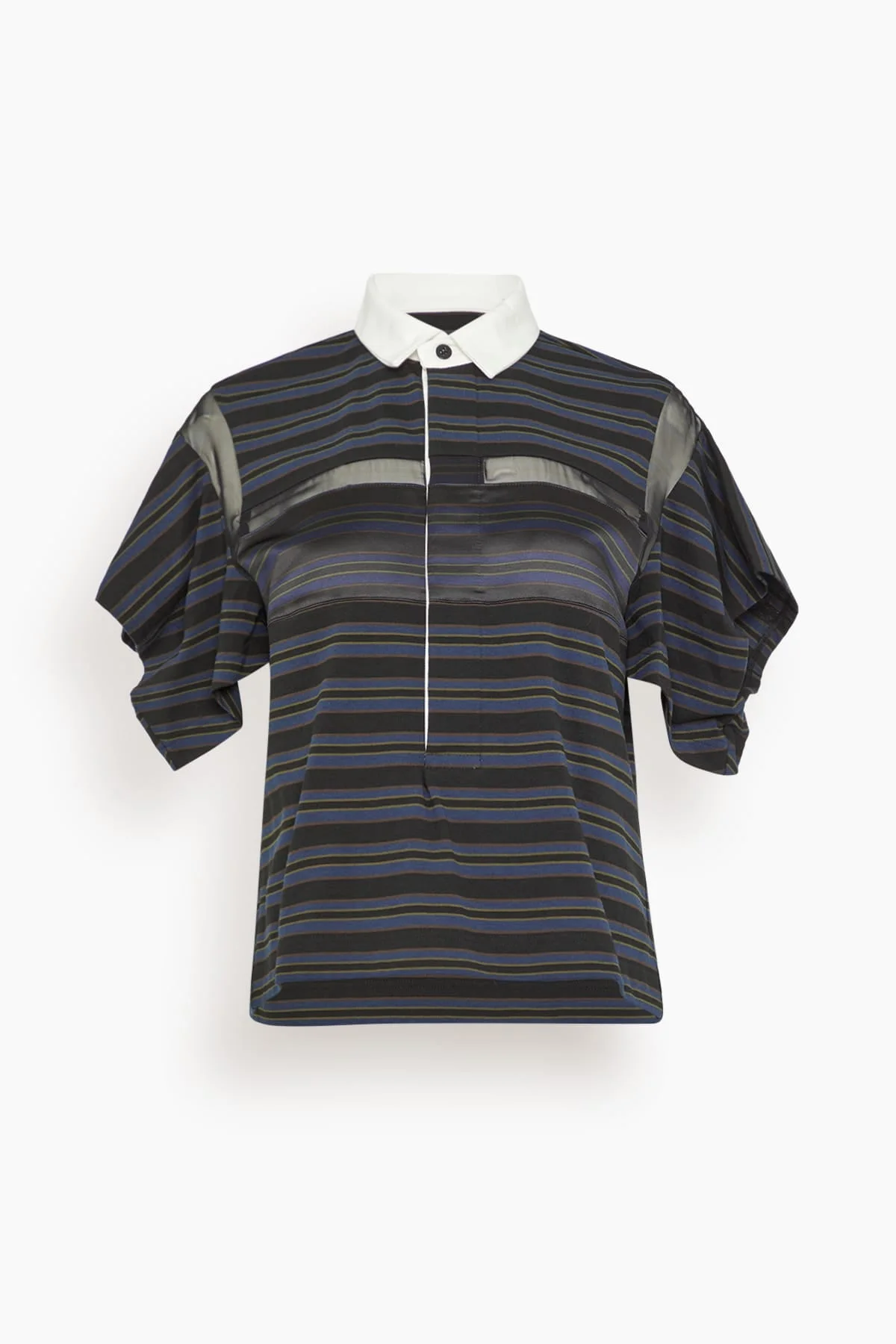 Horizontal Stripe T-Shirt in Black/Navy - 1