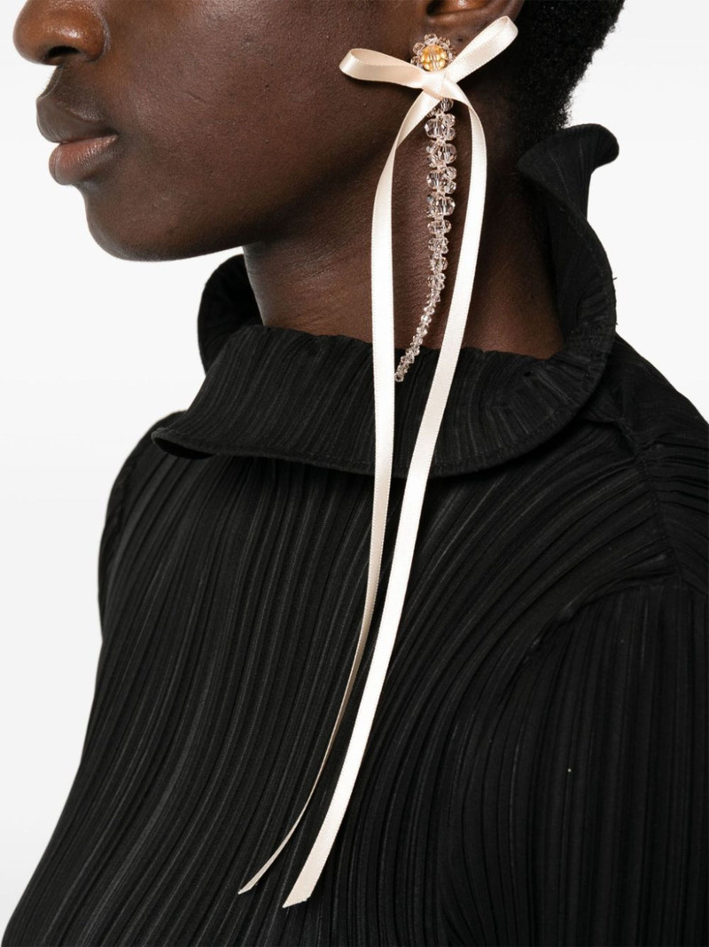 Simone Rocha ribbon bow dangle earrings outlook