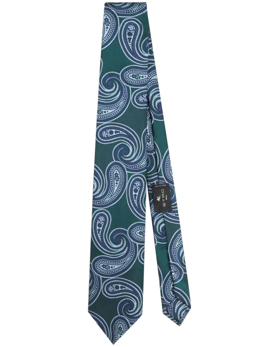 paisley-jacquard silk tie - 1