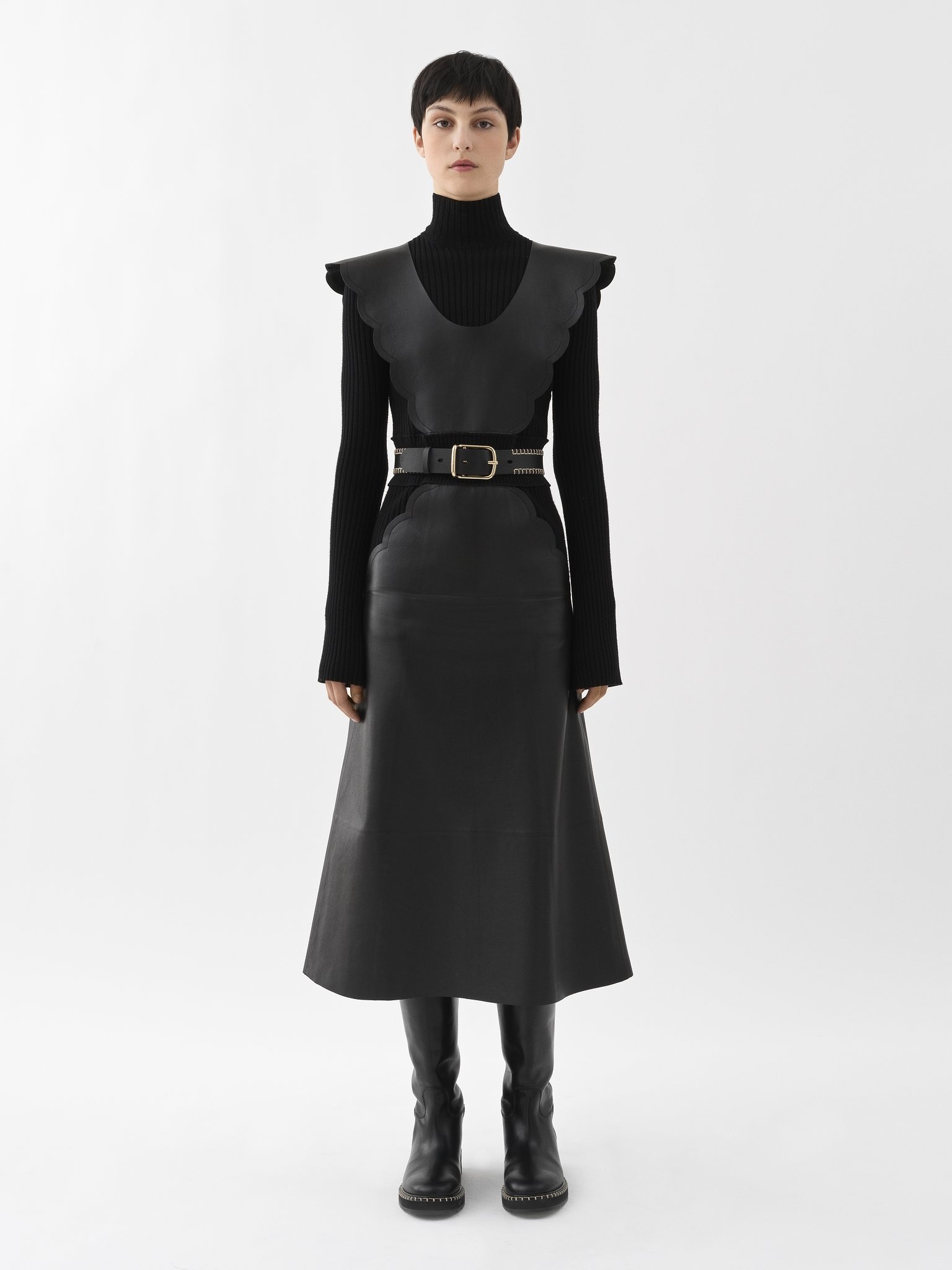 SCALLOPED MIDI DRESS - 2