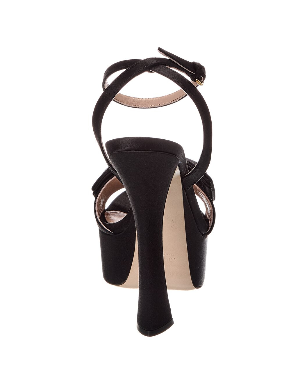 Miu Miu Bow Satin Platform Sandal - 3