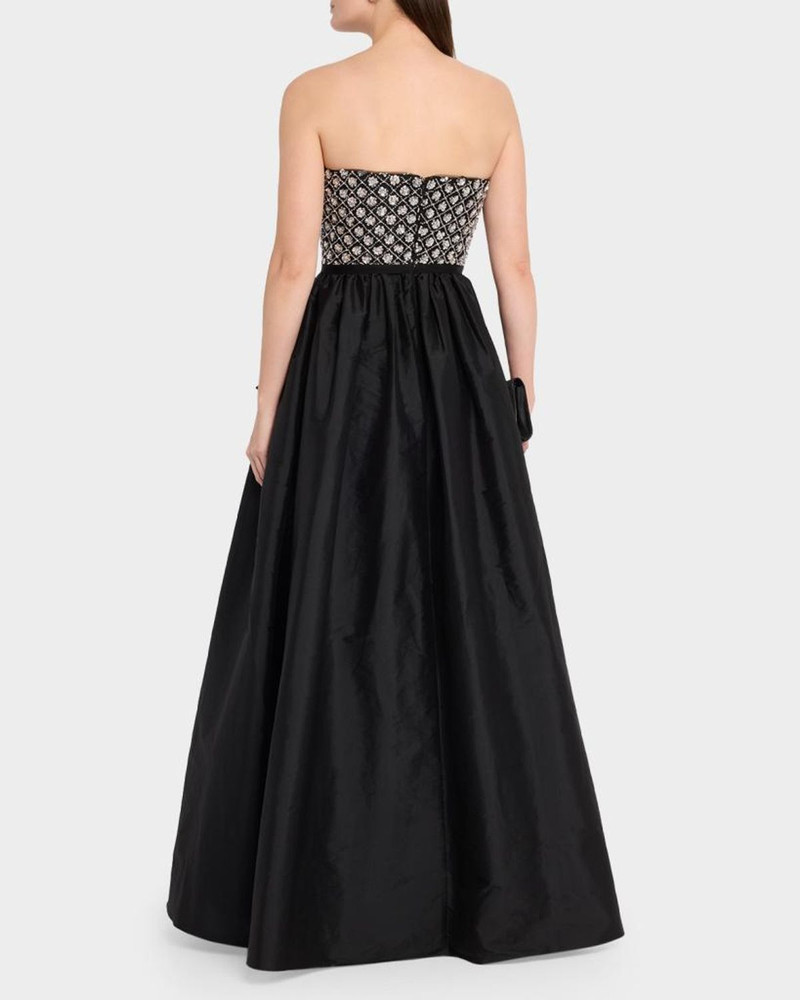 Mila Beaded Taffeta Gown 3