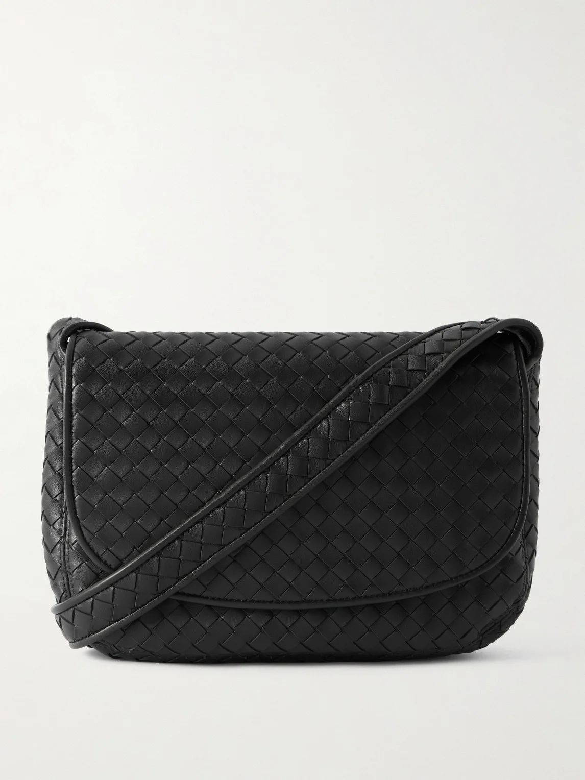 Intrecciato Leather Messenger Bag - 1