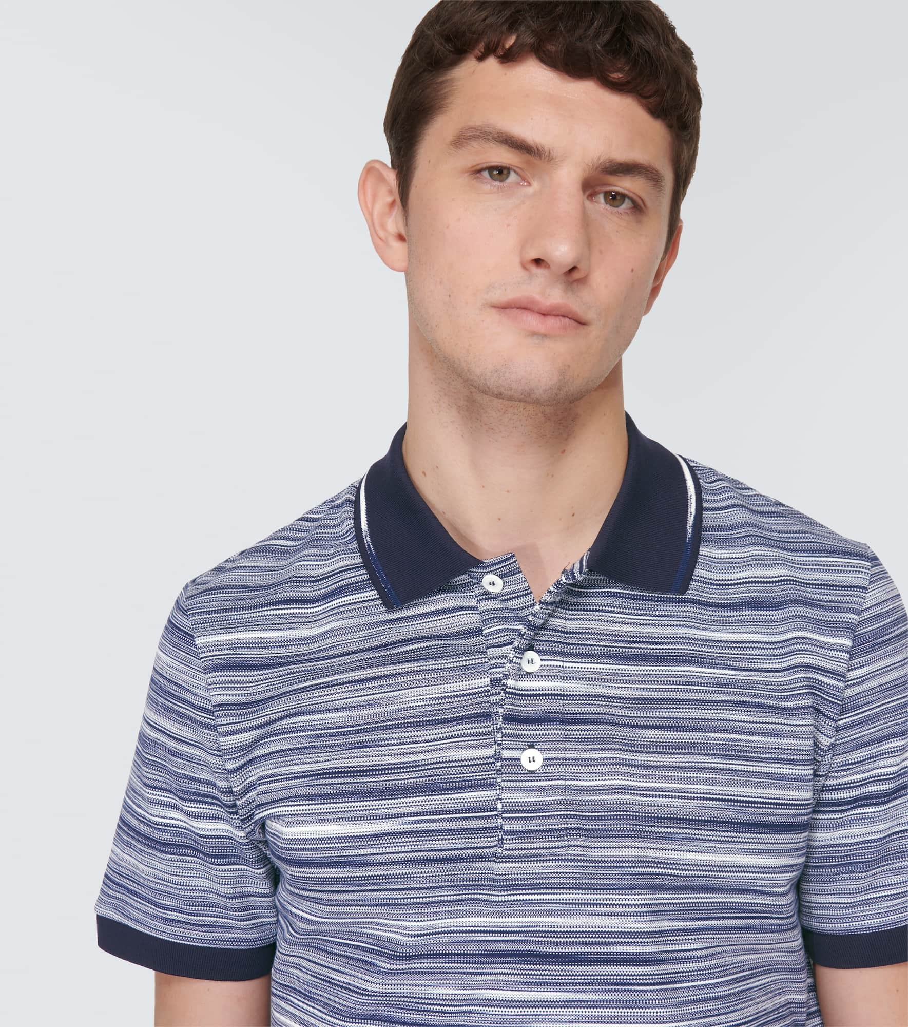Striped cotton polo shirt - 5