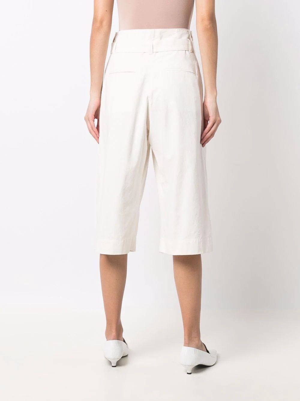 belted capri shorts - 4