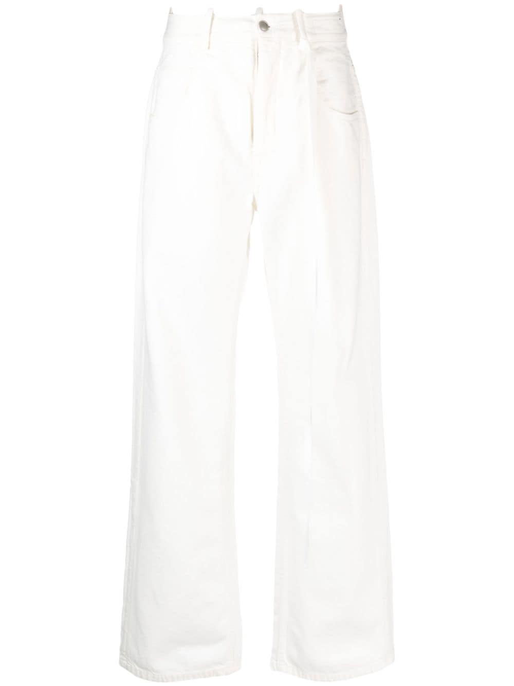 wide-leg cotton trousers - 1