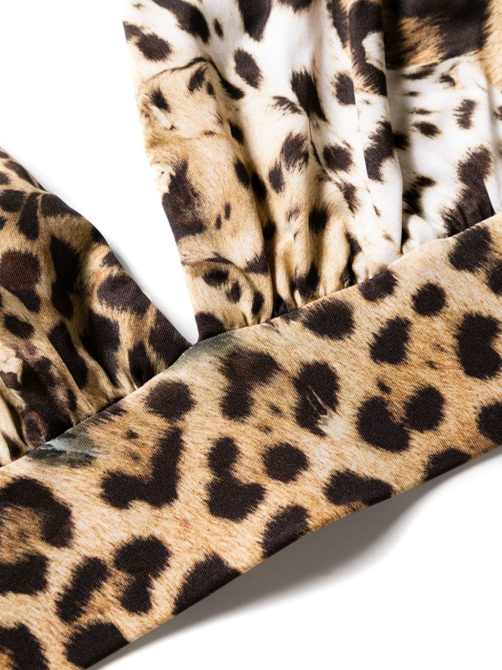 jaguar skin-print bikini top - 3