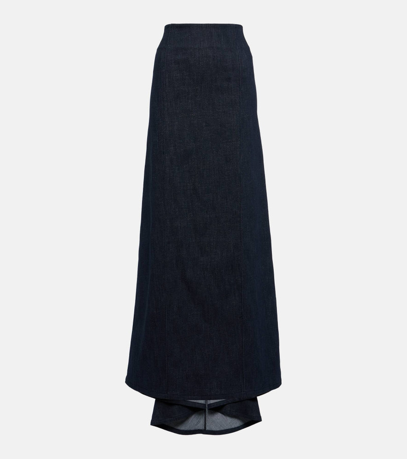 Cotton-blend maxi skirt - 1