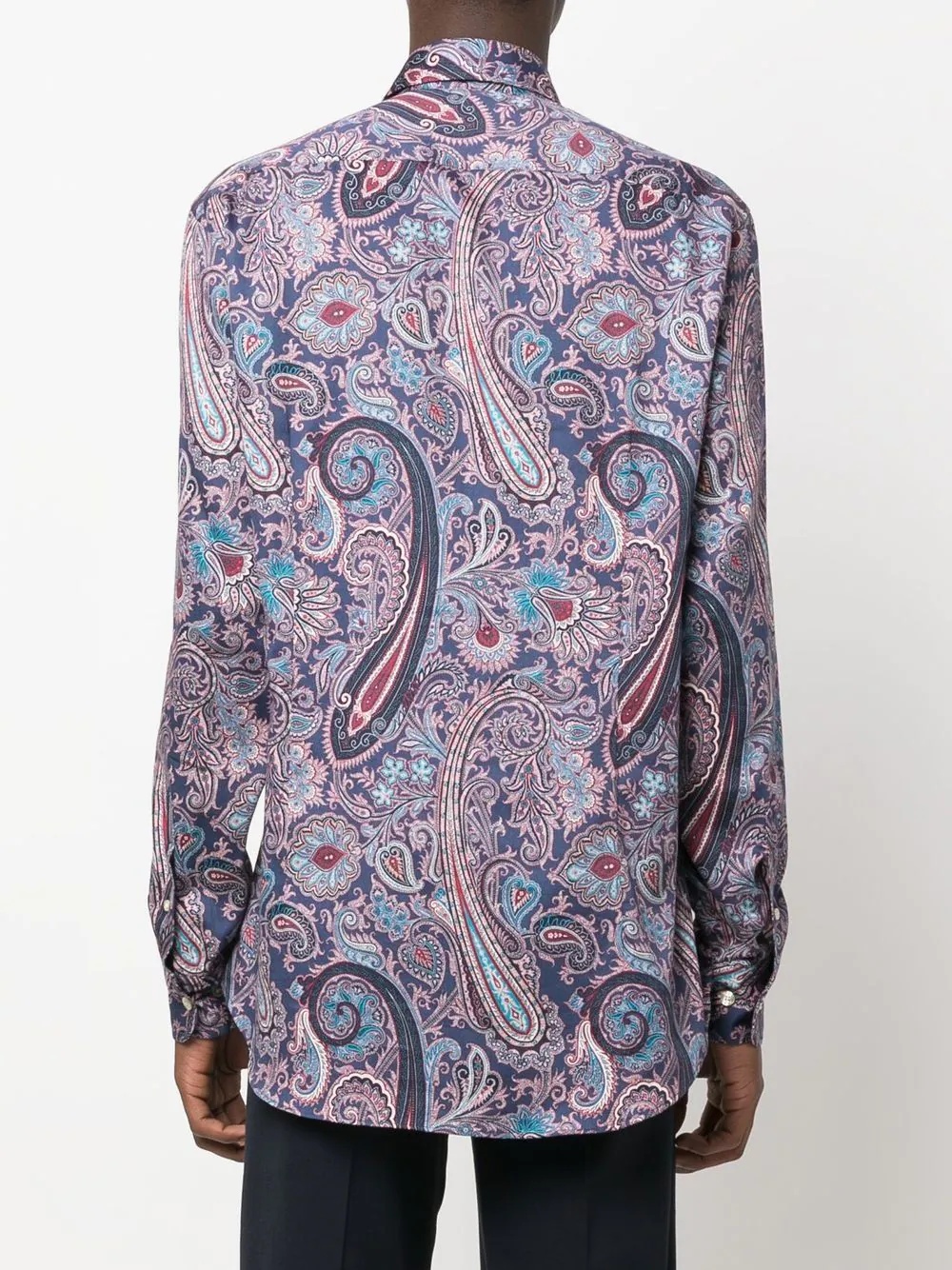 paisley-print spread-collar shirt - 4