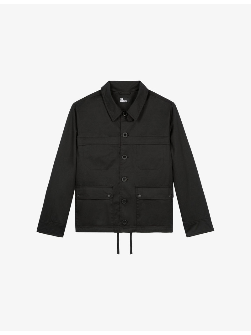 The Kooples Patch-Pocket Regular-Fit Hooded Cotton Jacket outlook