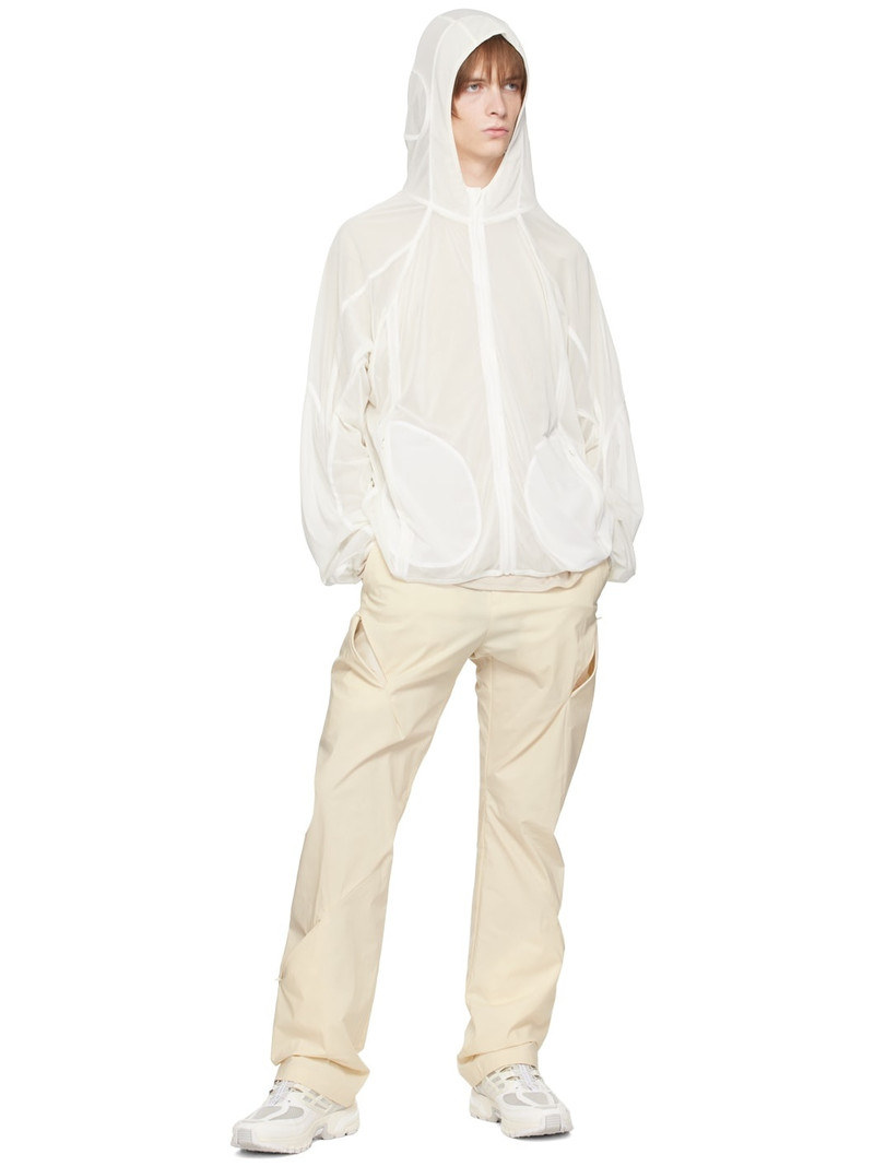 POST ARCHIVE FACTION (PAF) White Sheer Hoodie outlook