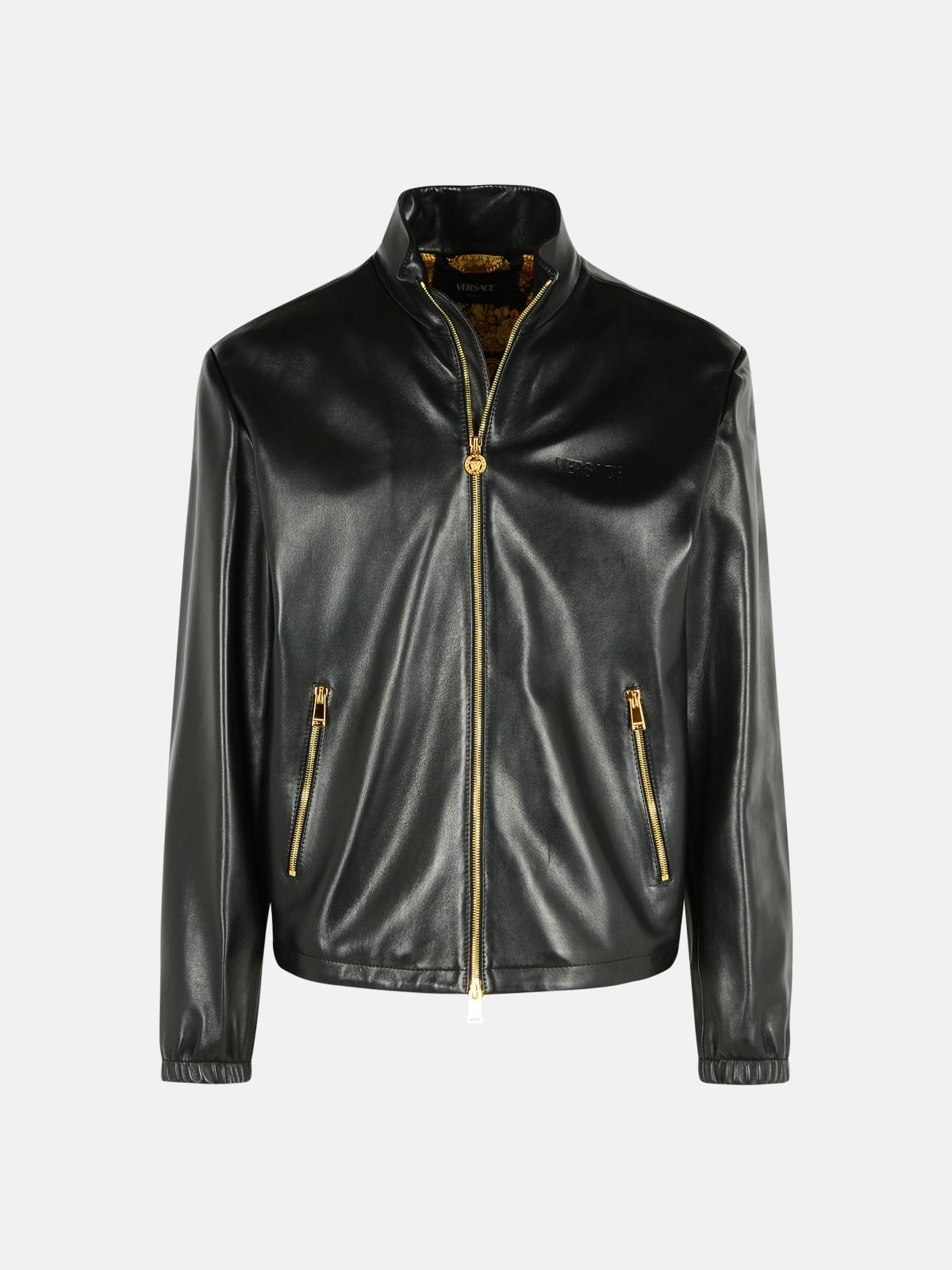 BLACK LEATHER JACKET - 1
