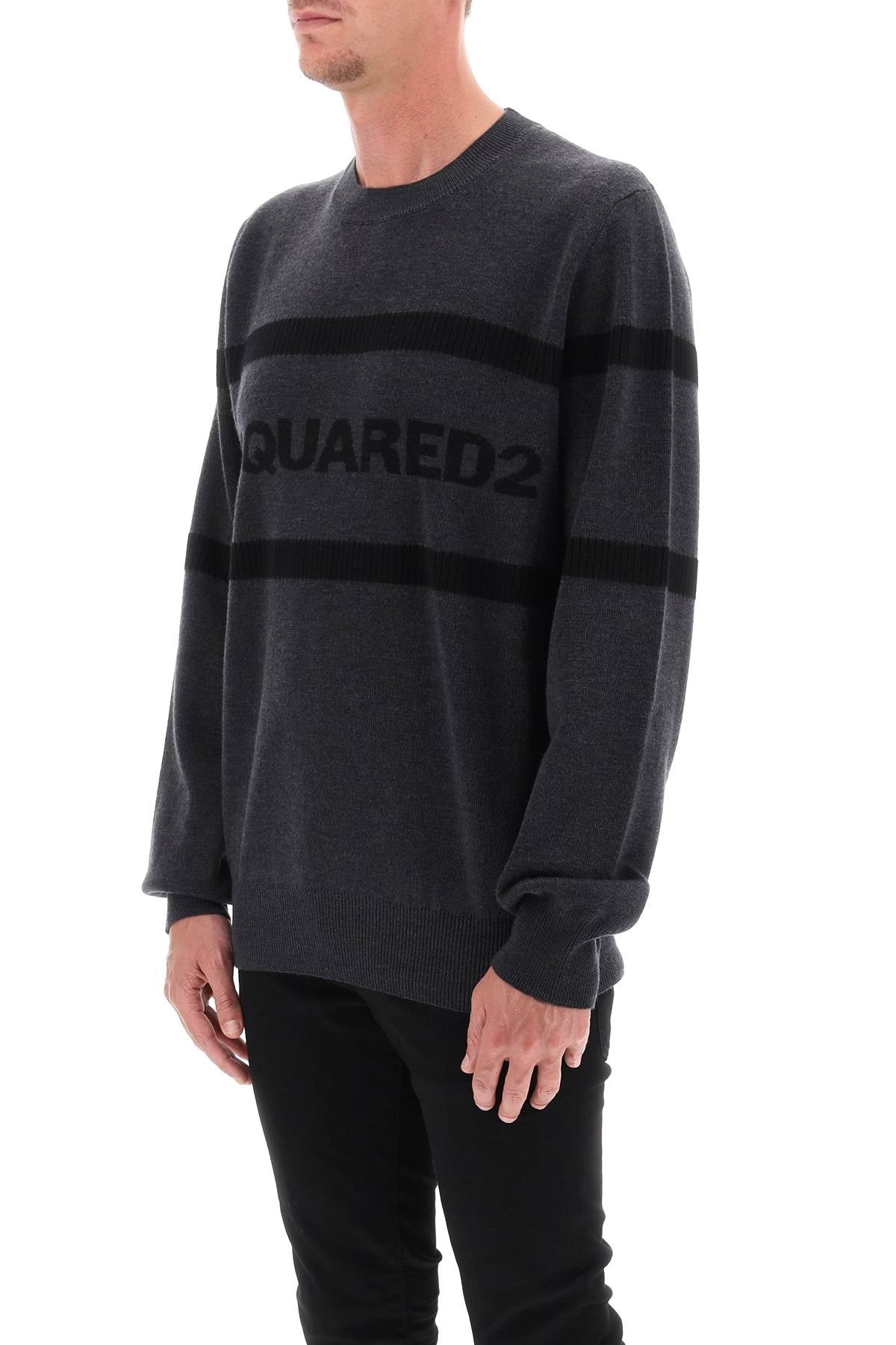 Jacquard Logo Lettering Sweater - 2