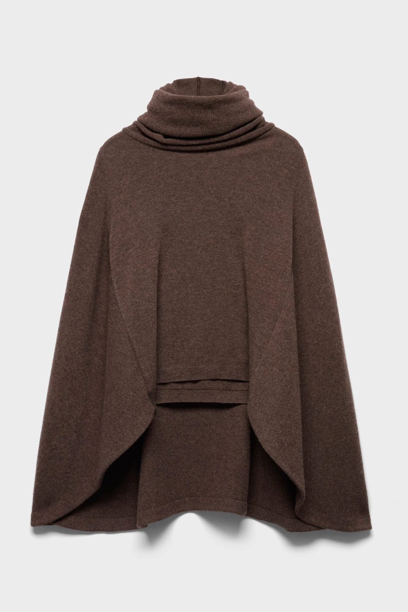 HIGH NECK SHAWL SWEATER in Wool - 1