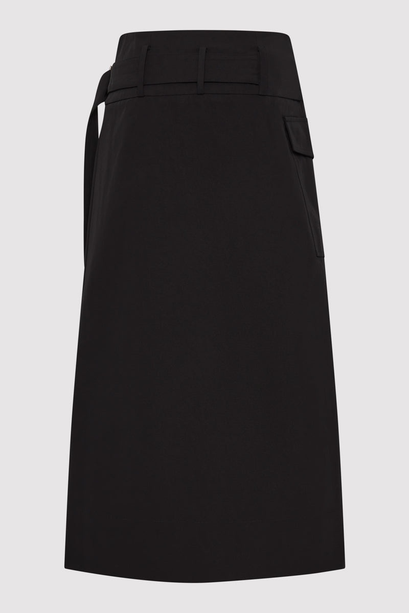 Utility Wrap Skirt - Black - 8