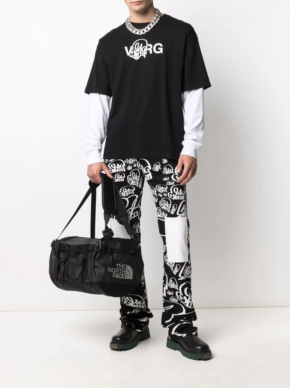 x Katsu printed double-sleeve T-shirt - 2