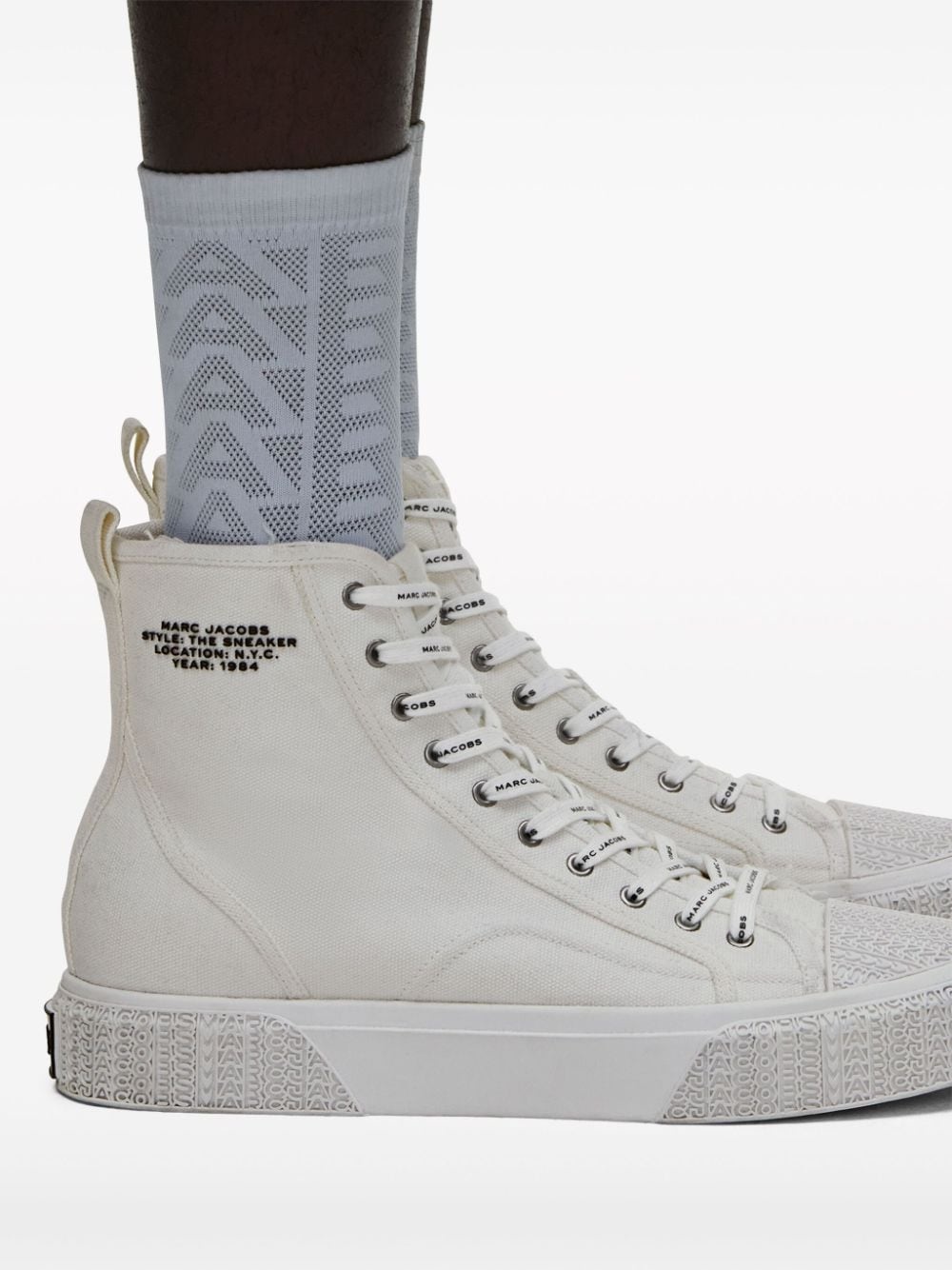 canvas high-top sneakers - 7
