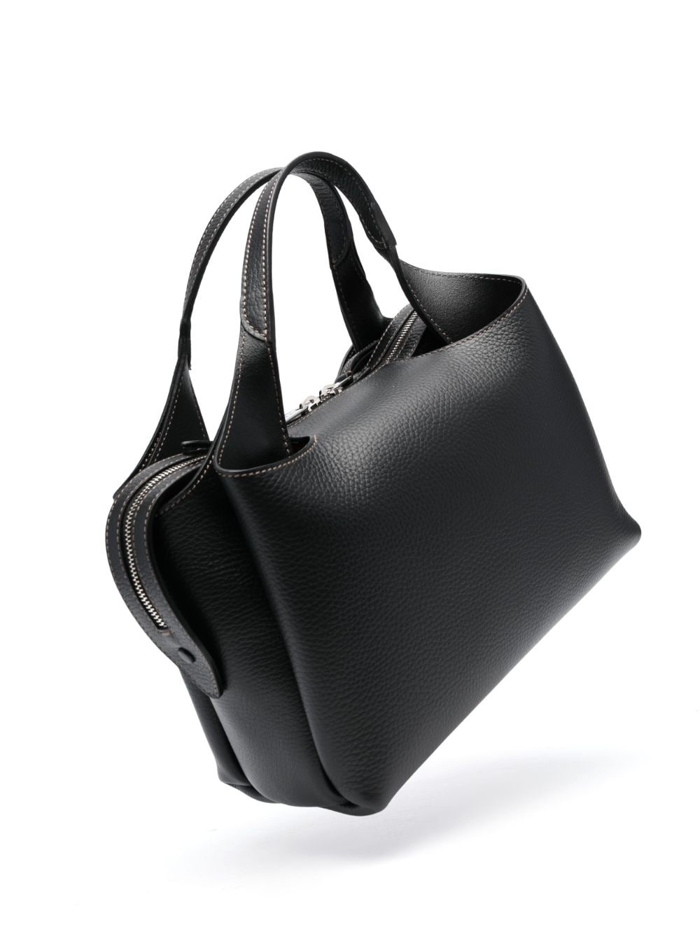 medium Boston leather tote bag - 4